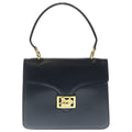 Celine Carriage Handbag Black Leather Gold