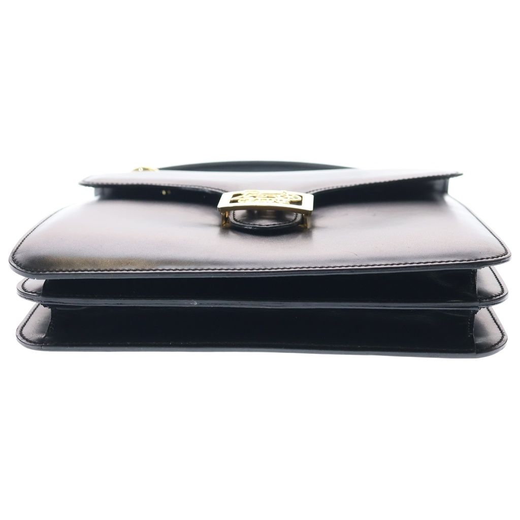 Celine Carriage Handbag Black Leather Gold — view 4