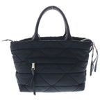 Prada Ri Nylon Midi Ampadet 2-Way Shoulder Bag Black Leather Silver — view 2