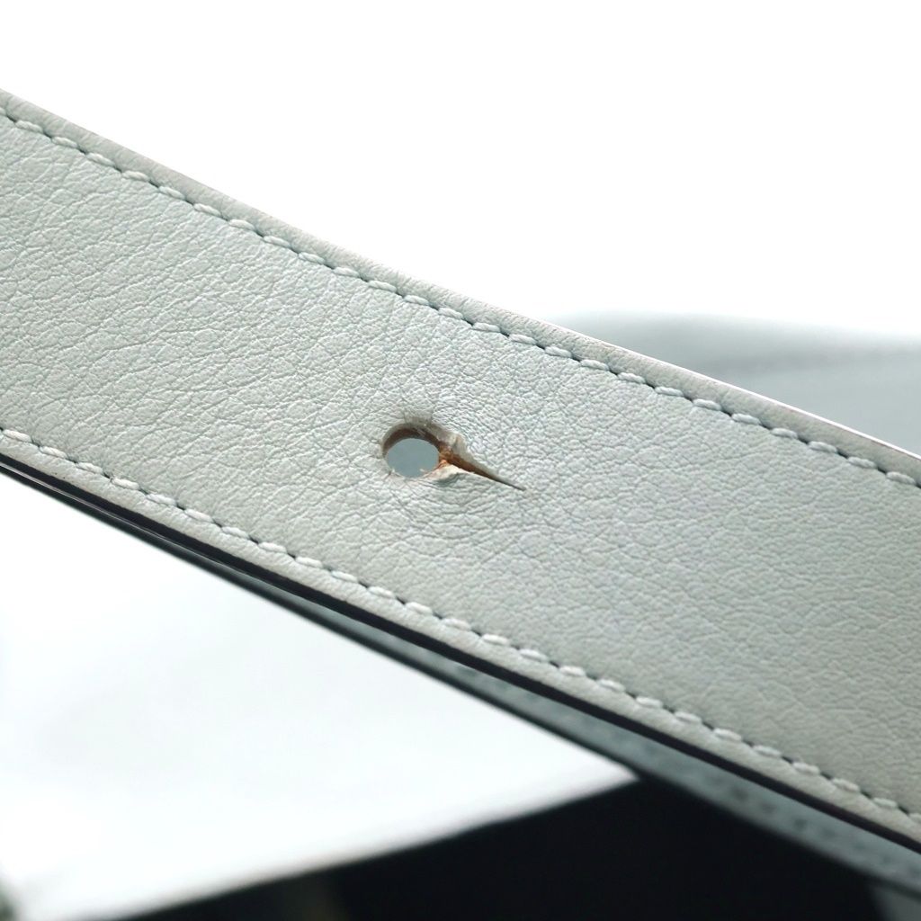 Loewe Hammock 2-Way Shoulder Bag Light Blue Leather Silver — view 8