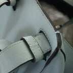 Loewe Hammock 2-Way Shoulder Bag Light Blue Leather Silver — view 7
