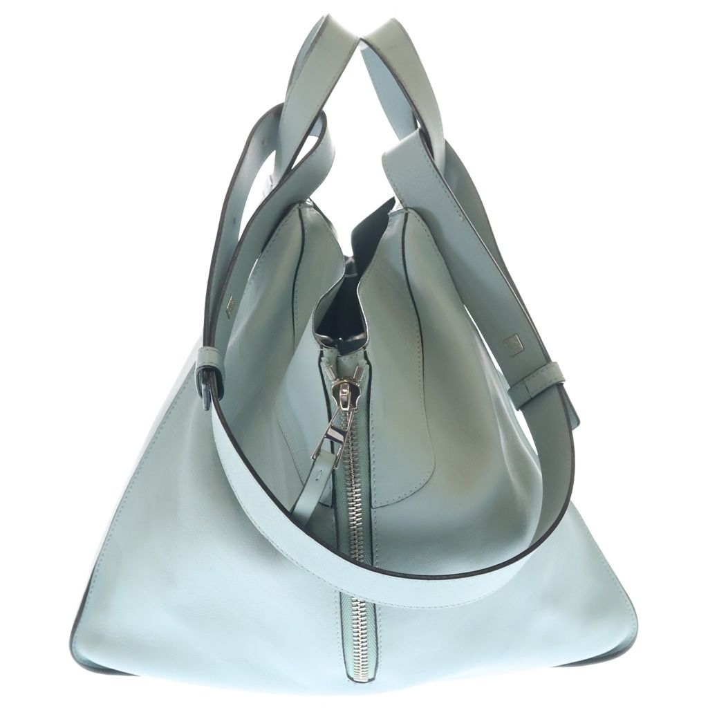 Loewe Hammock 2-Way Shoulder Bag Light Blue Leather Silver — view 3