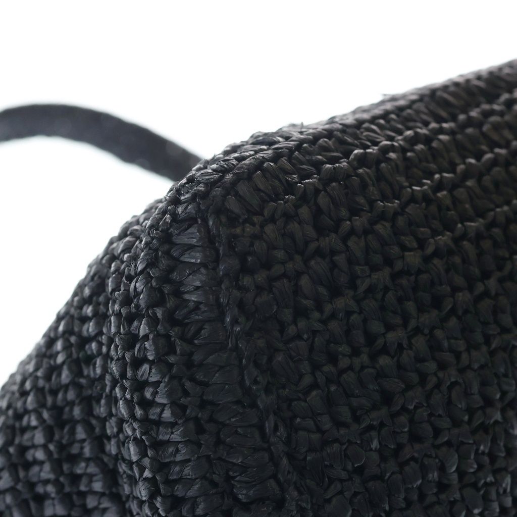 Saint Laurent Paris Raffia Cross Belt Bag Black Silver — view 5