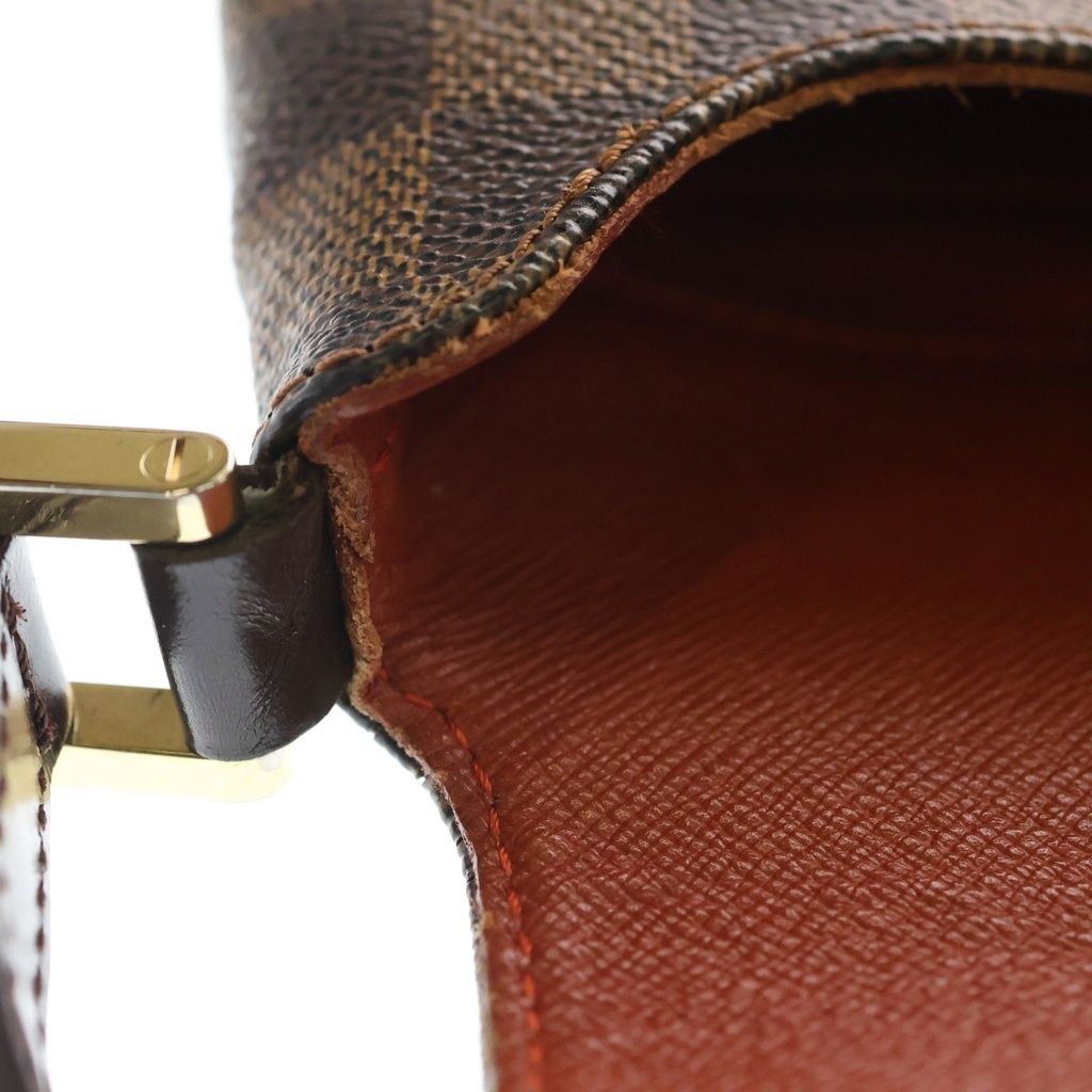 Louis Vuitton Damier Musette Salsa Long Shoulder Bag Brown Leather Gold — view 6