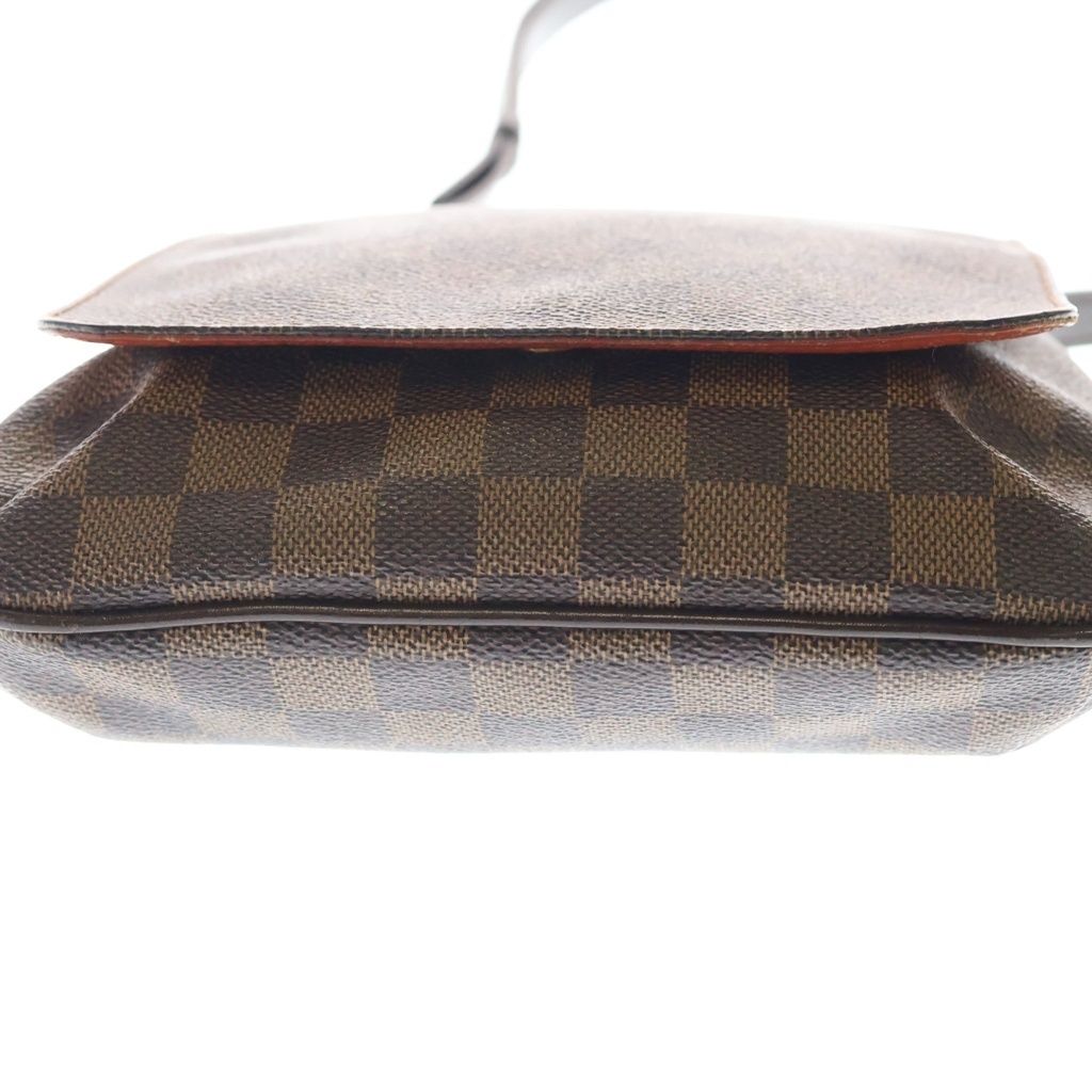 Louis Vuitton Damier Musette Salsa Long Shoulder Bag Brown Leather Gold — view 4