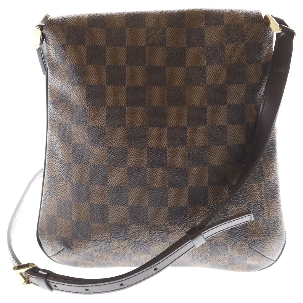 Louis Vuitton Damier Musette Salsa Long Shoulder Bag Brown Leather Gold — view 2