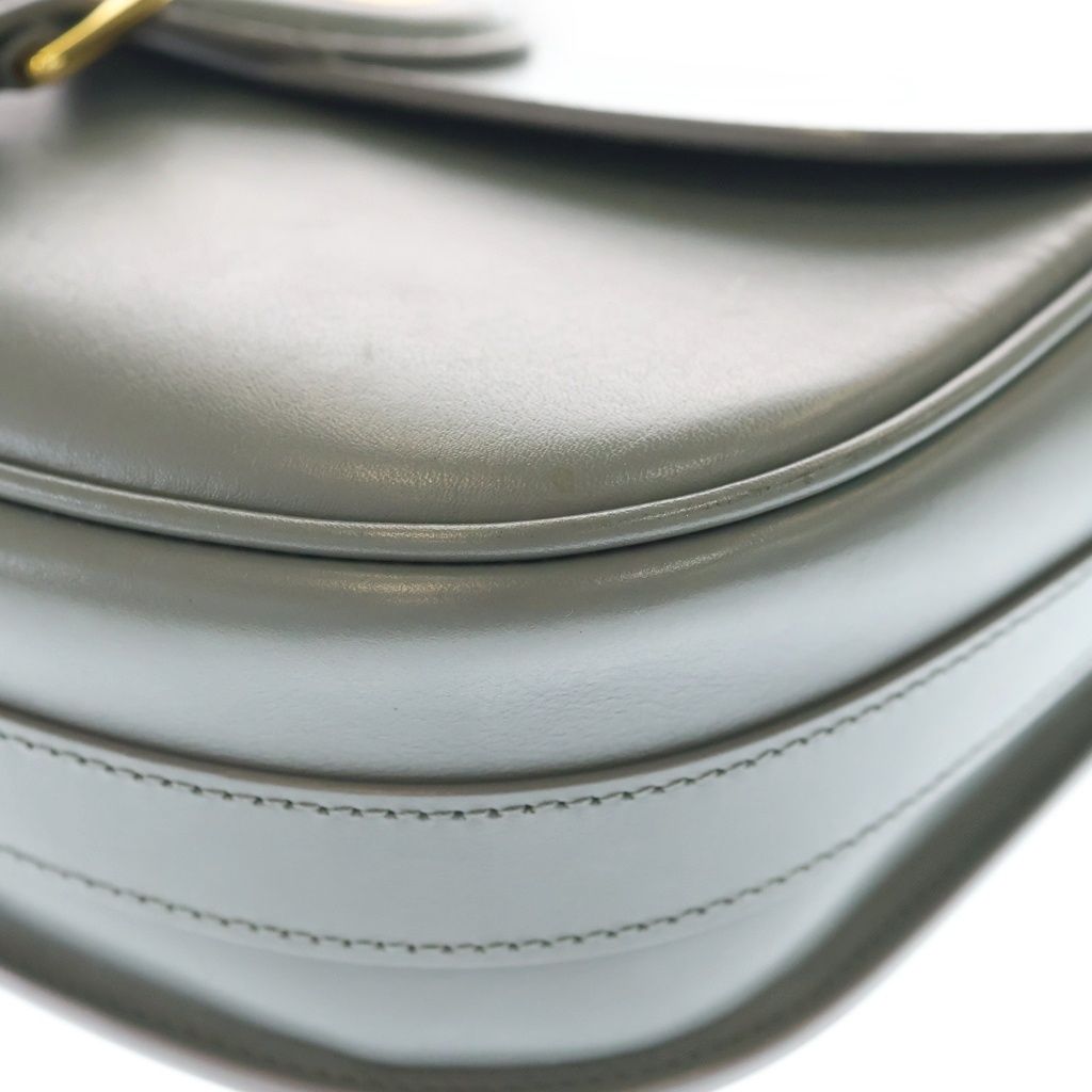 Dior Bobby Leather Shoulder Bag Gray — view 5