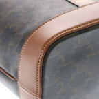 Celine Triomphe Small Bucket Shoulder Bag Brown Leather Gold — view 5