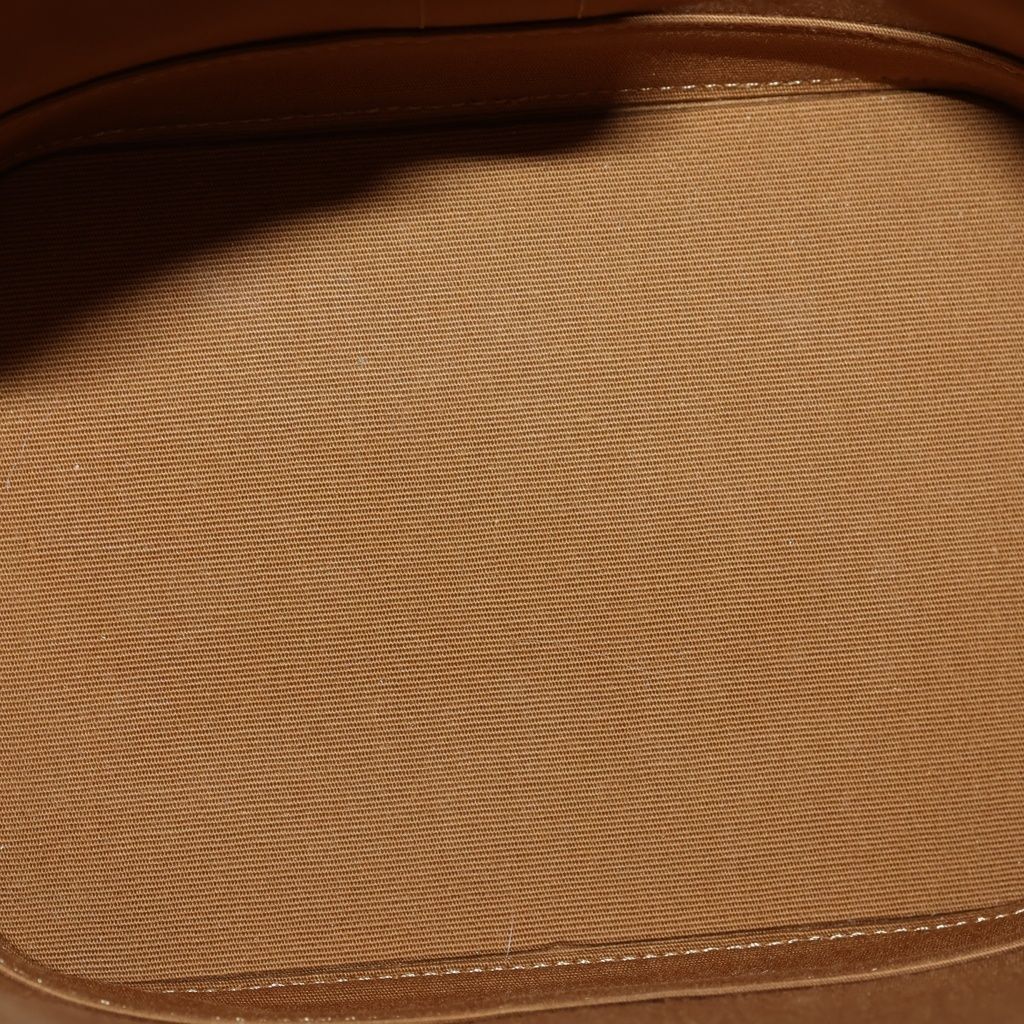 Celine Triomphe Small Bucket Shoulder Bag Brown Leather Gold — view 8