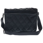 Prada Quilted Nylon Messenger Shoulder Bag Silver Black — view 2