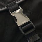 Prada Quilted Nylon Messenger Shoulder Bag Silver Black — view 6