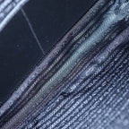 Prada Quilted Nylon Messenger Shoulder Bag Silver Black — view 8