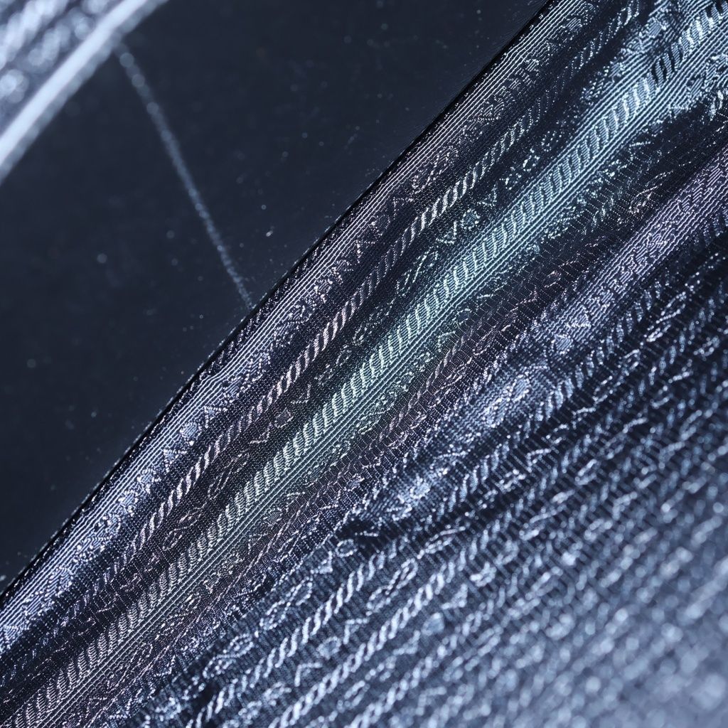 Prada Quilted Nylon Messenger Shoulder Bag Silver Black — view 8