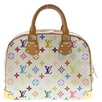 Louis Vuitton Monogram Multicolor Tourville Blanc Handbag White Brown Leather — view 2