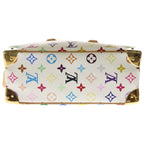 Louis Vuitton Monogram Multicolor Tourville Blanc Handbag White Brown Leather — view 4
