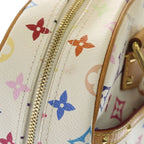 Louis Vuitton Monogram Multicolor Tourville Blanc Handbag White Brown Leather — view 7