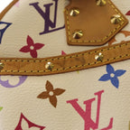 Louis Vuitton Monogram Multicolor Tourville Blanc Handbag White Brown Leather — view 6