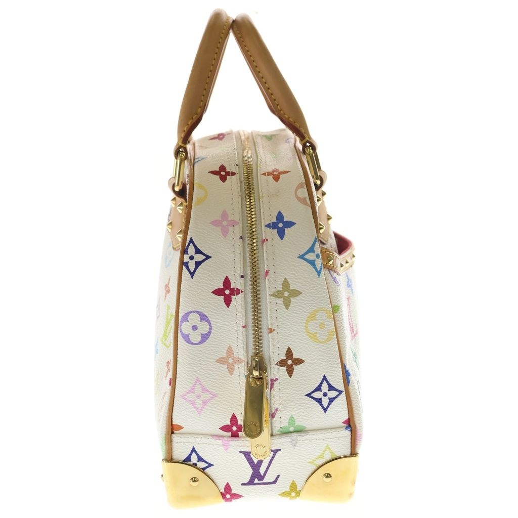 Louis Vuitton Monogram Multicolor Tourville Blanc Handbag White Brown Leather — view 3