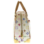 Louis Vuitton Monogram Multicolor Tourville Blanc Handbag White Brown Leather — view 3