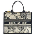 Dior Book Tote Black White Cotton Calfskin