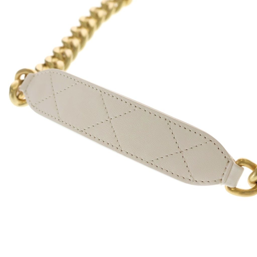 Chanel Quilted Maxi Hobo Lambskin Gold Chain Tote White — view 6