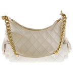 Chanel Quilted Maxi Hobo Lambskin Gold Chain Tote White — view 2