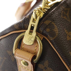 Louis Vuitton Monogram Speedy 25 2-Way Boston Bag Brown Leather Gold — view 6