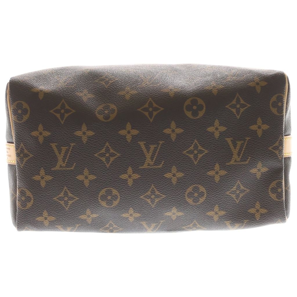 Louis Vuitton Monogram Speedy 25 2-Way Boston Bag Brown Leather Gold — view 4