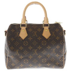 Louis Vuitton Monogram Speedy 25 2-Way Boston Bag Brown Leather Gold — view 2