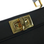 Fendi Peekaboo Eye Small 2-Way Shoulder Bag Black Leather Gold — view 6