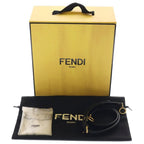 Fendi Peekaboo Eye Small 2-Way Shoulder Bag Black Leather Gold — view 8
