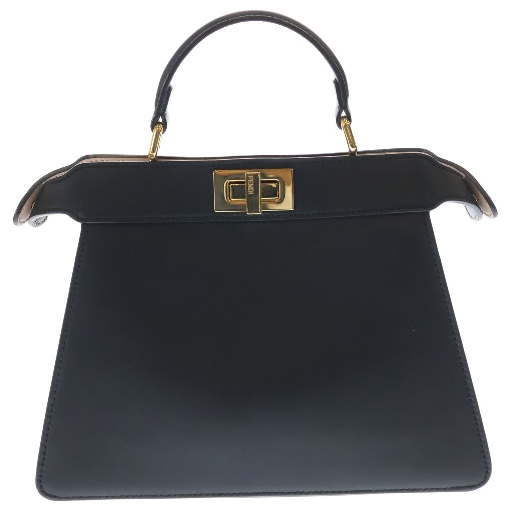 Fendi Peekaboo Eye Small 2-Way Shoulder Bag Black Leather Gold — view 2