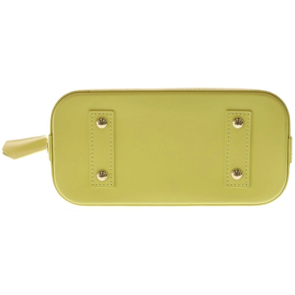 Louis Vuitton Alma BB 2-Way Shoulder Bag White Light Yellow Canvas Leather Gold — view 4