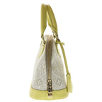 Louis Vuitton Alma BB 2-Way Shoulder Bag White Light Yellow Canvas Leather Gold — view 3