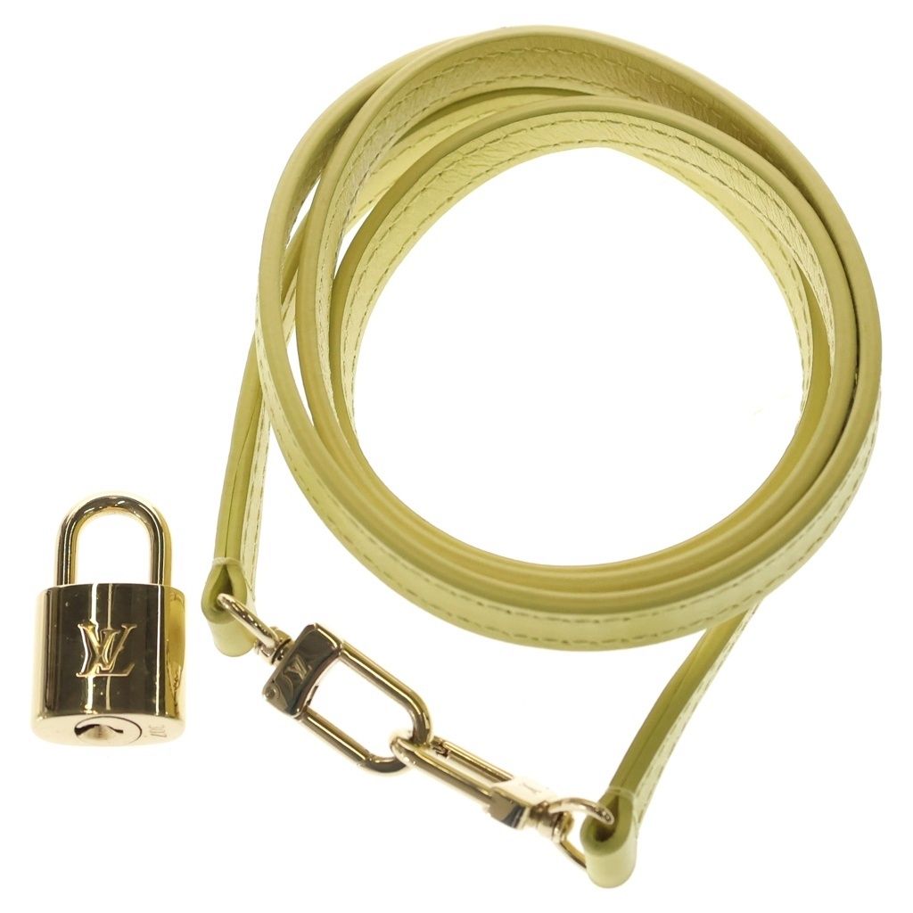 Louis Vuitton Alma BB 2-Way Shoulder Bag White Light Yellow Canvas Leather Gold — view 8