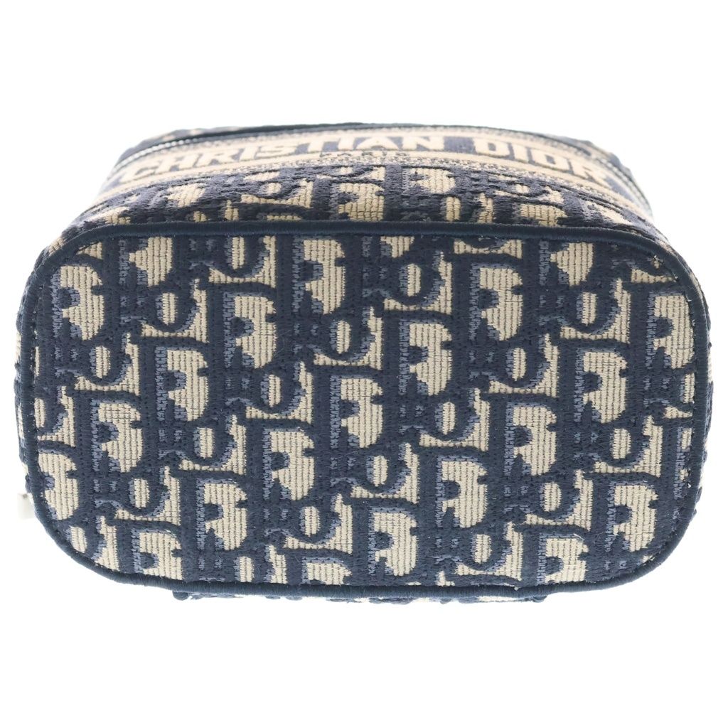 Dior Travel Vanity Mini Shoulder Bag Oblique Navy Canvas Silver — view 4