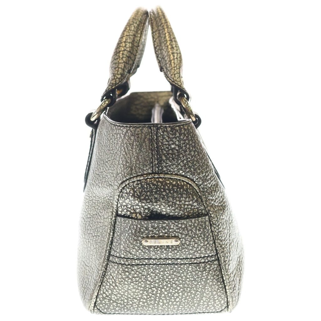 Celine Boogie Handbag Gold Leather Silver — view 3