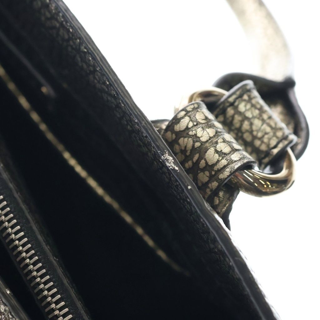 Celine Boogie Handbag Gold Leather Silver — view 7
