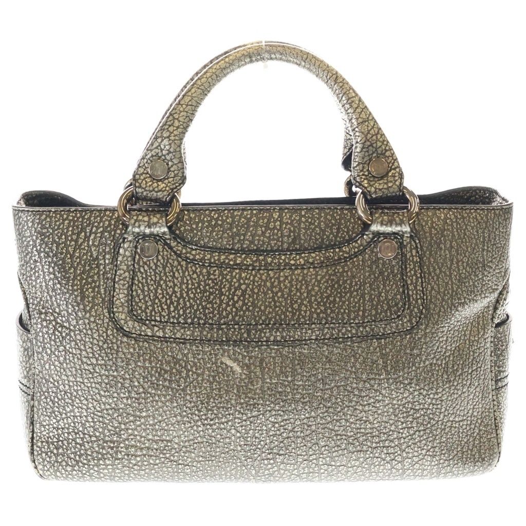 Celine Boogie Handbag Gold Leather Silver — view 2
