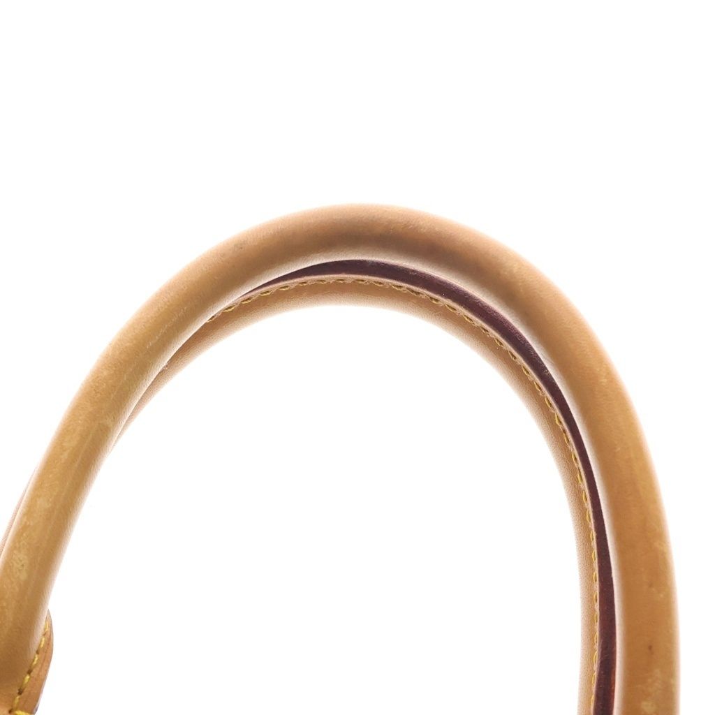 Louis Vuitton Monogram Sac Plat Tote Brown Leather Gold — view 7