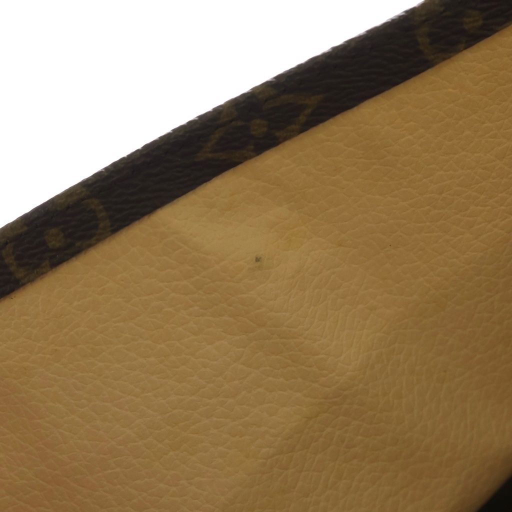 Louis Vuitton Monogram Sac Plat Tote Brown Leather Gold — view 8