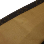 Louis Vuitton Monogram Sac Plat Tote Brown Leather Gold — view 8