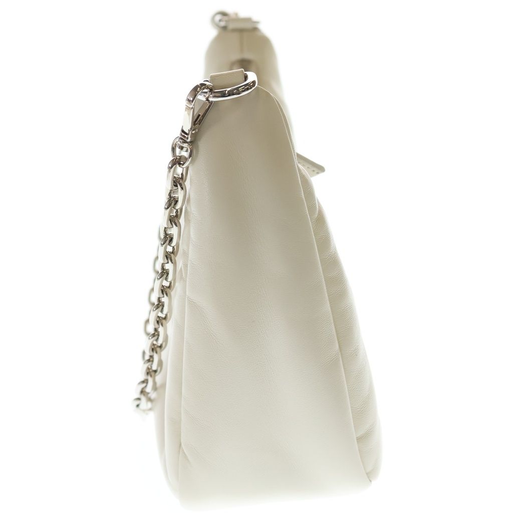 Prada Re Edition Shoulder Bag White Leather Silver — view 3