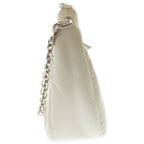 Prada Re Edition Shoulder Bag White Leather Silver — view 3
