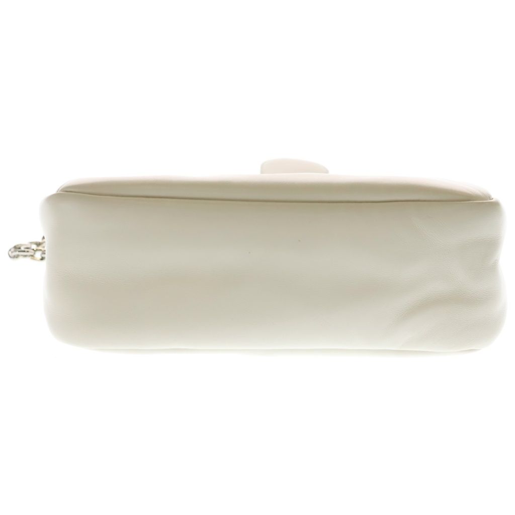 Prada Re Edition Shoulder Bag White Leather Silver — view 4