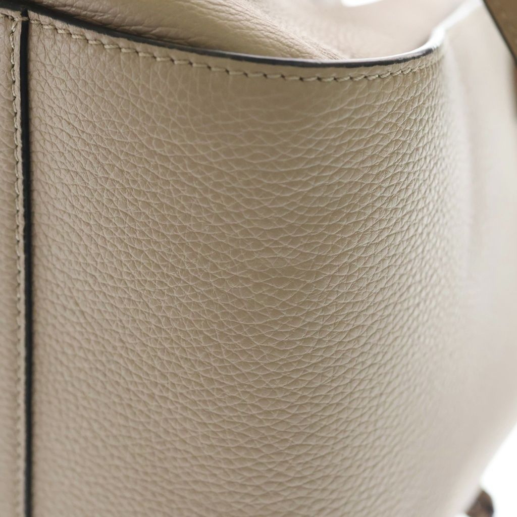 Loewe Hammock Small Shoulder Bag Beige Brown Leather Gold — view 5