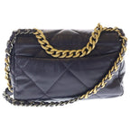 Chanel 19 Lambskin Gold Silver Turnlock 2-Way Chain Shoulder Bag Purple — view 2