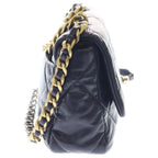 Chanel 19 Lambskin Gold Silver Turnlock 2-Way Chain Shoulder Bag Purple — view 3