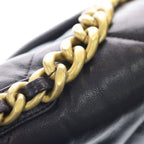 Chanel 19 Lambskin Gold Silver Turnlock 2-Way Chain Shoulder Bag Purple — view 7