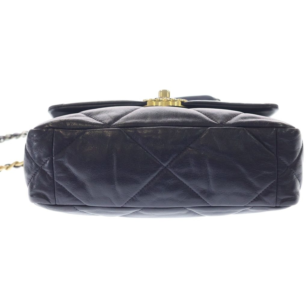 Chanel 19 Lambskin Gold Silver Turnlock 2-Way Chain Shoulder Bag Purple — view 4